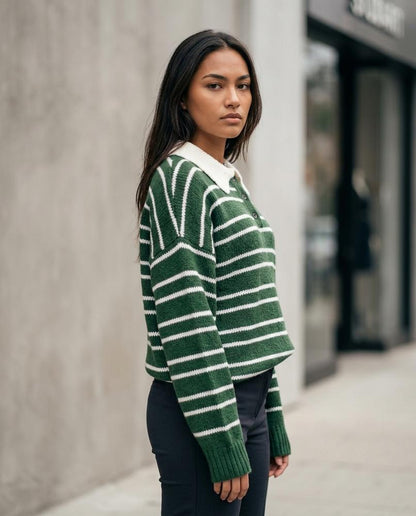Nelly Outlet - Nidar | Gestreift Gestrickt Pullover Damen