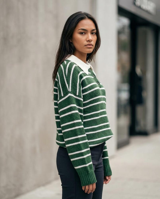 Nelly Outlet - Nidar | Gestreift Gestrickt Pullover Damen