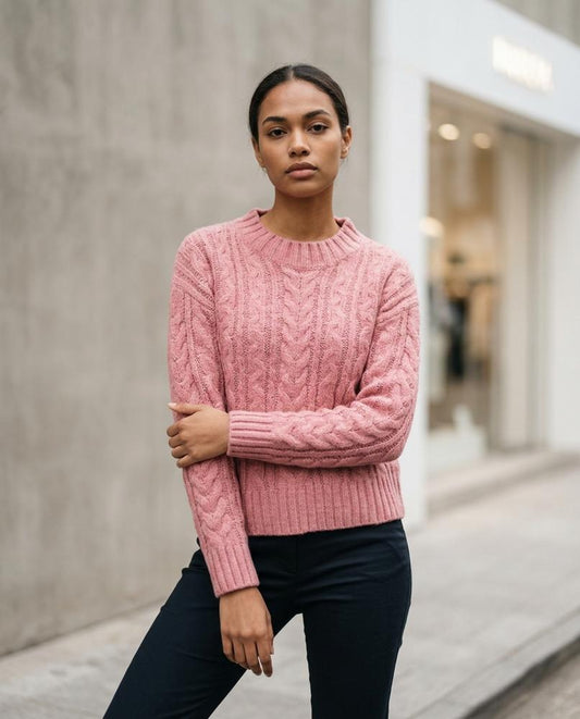 Nelly Outlet - Elven | Grobgestrickt Rundhals Pullover Damen