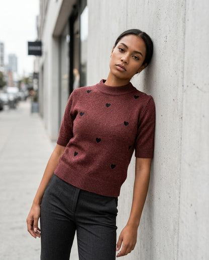 Nelly Outlet - Vemin | Kurzärmlig Gestrickt Pullover Damen