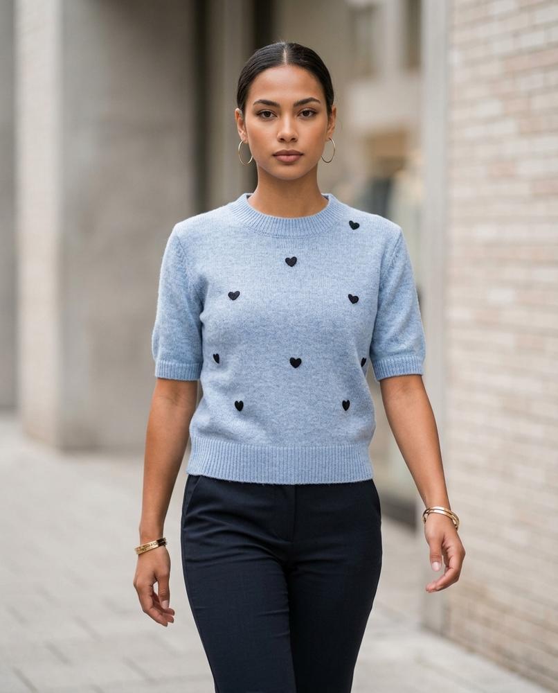 Nelly Outlet - Vemin | Kurzärmlig Gestrickt Pullover Damen