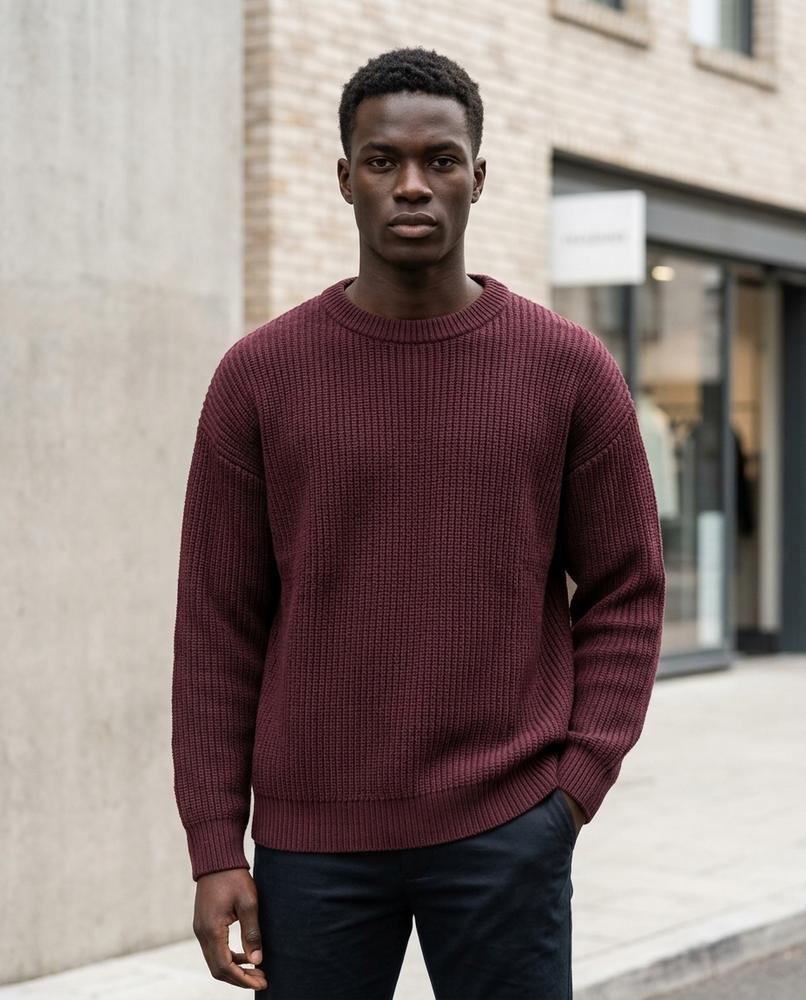Nelly Outlet - Alvin | Gerippt Locker Pullover Herren