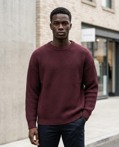 Nelly Outlet - Alvin | Gerippt Locker Pullover Herren