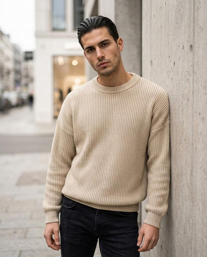Nelly Outlet - Alvin | Gerippt Locker Pullover Herren