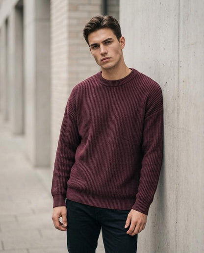 Nelly Outlet - Alvin | Gerippt Locker Pullover Herren