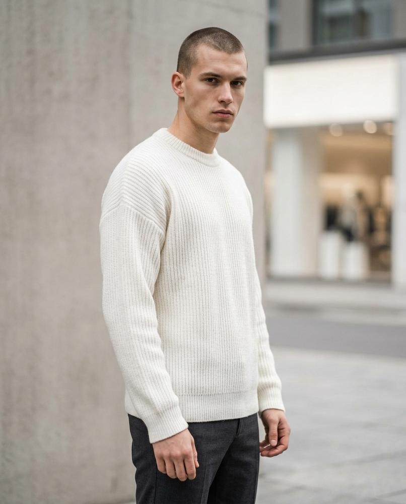 Nelly Outlet - Alvin | Gerippt Locker Pullover Herren