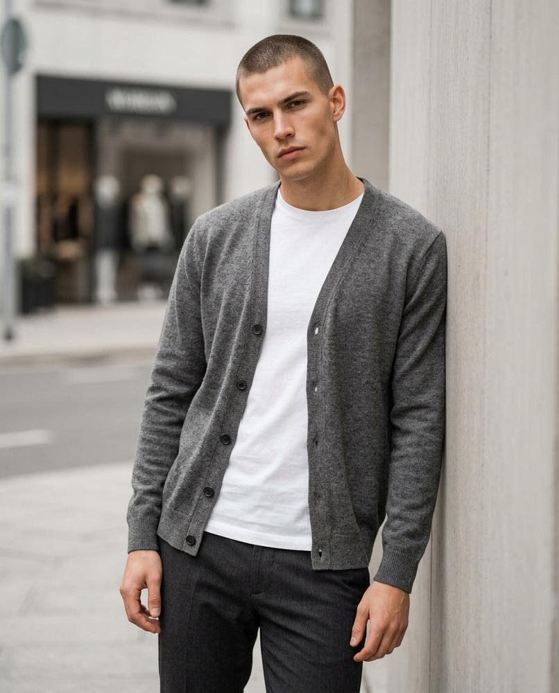 Nelly Outlet - Zamer | Feingestrickt Geknöpft Cardigan Herren