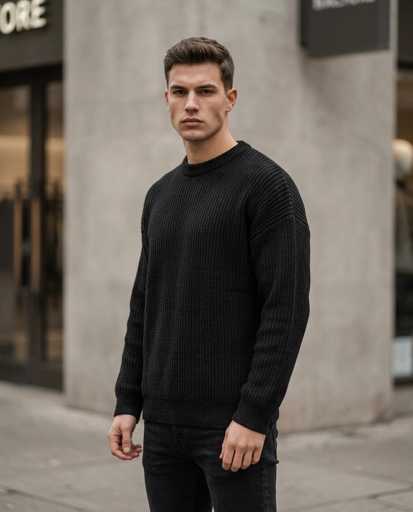 Nelly Outlet - Alvin | Gerippt Locker Pullover Herren