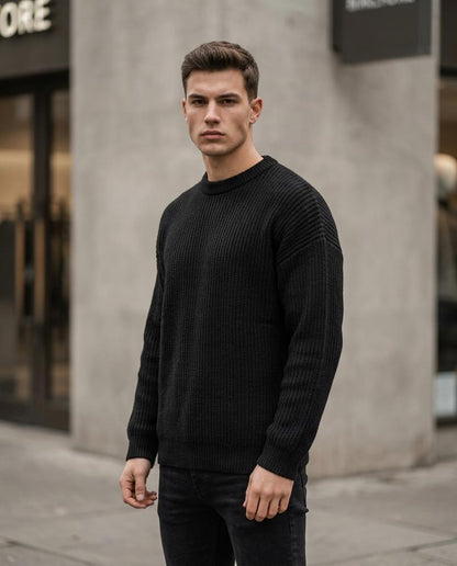 Nelly Outlet - Alvin | Gerippt Locker Pullover Herren
