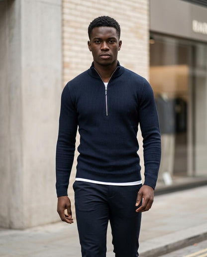 Nelly Outlet - Nozan | Gerippt Tailliert Pullover Herren