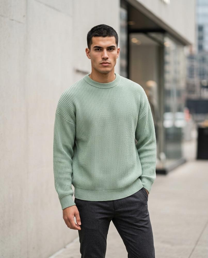 Nelly Outlet - Alvin | Gerippt Locker Pullover Herren