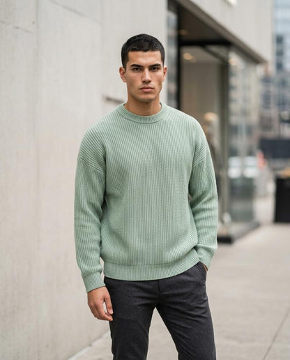 Nelly Outlet - Alvin | Gerippt Locker Pullover Herren