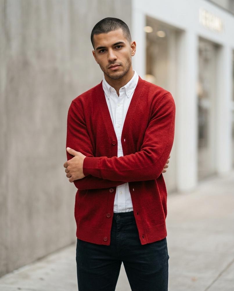 Nelly Outlet - Zamer | Feingestrickt Geknöpft Cardigan Herren