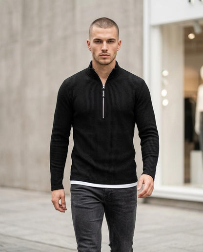 Nelly Outlet - Nozan | Gerippt Tailliert Pullover Herren