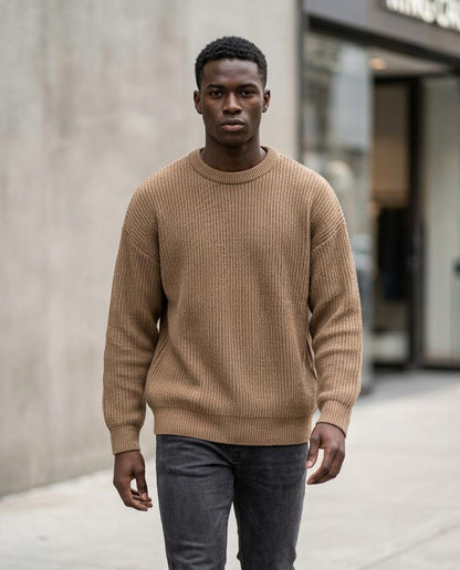 Nelly Outlet - Alvin | Gerippt Locker Pullover Herren