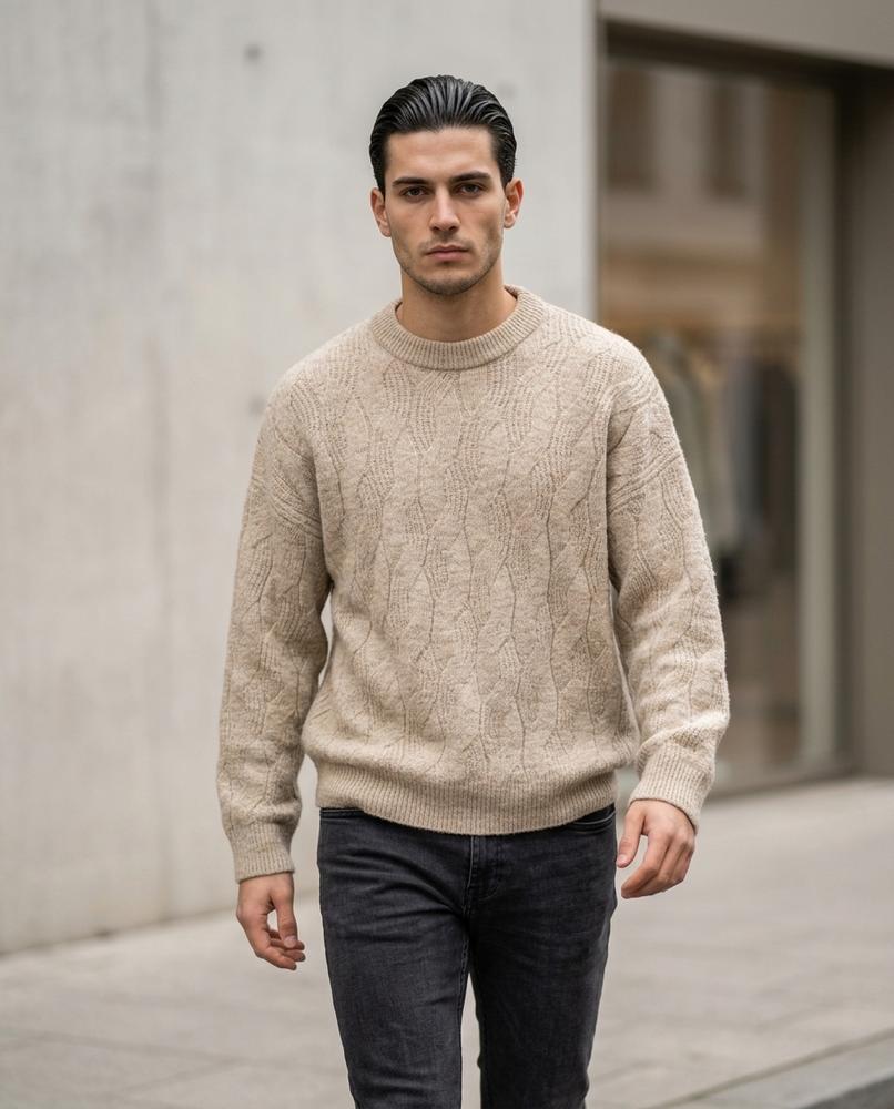 Nelly Outlet - Taral | Strukturiert Locker Pullover Herren