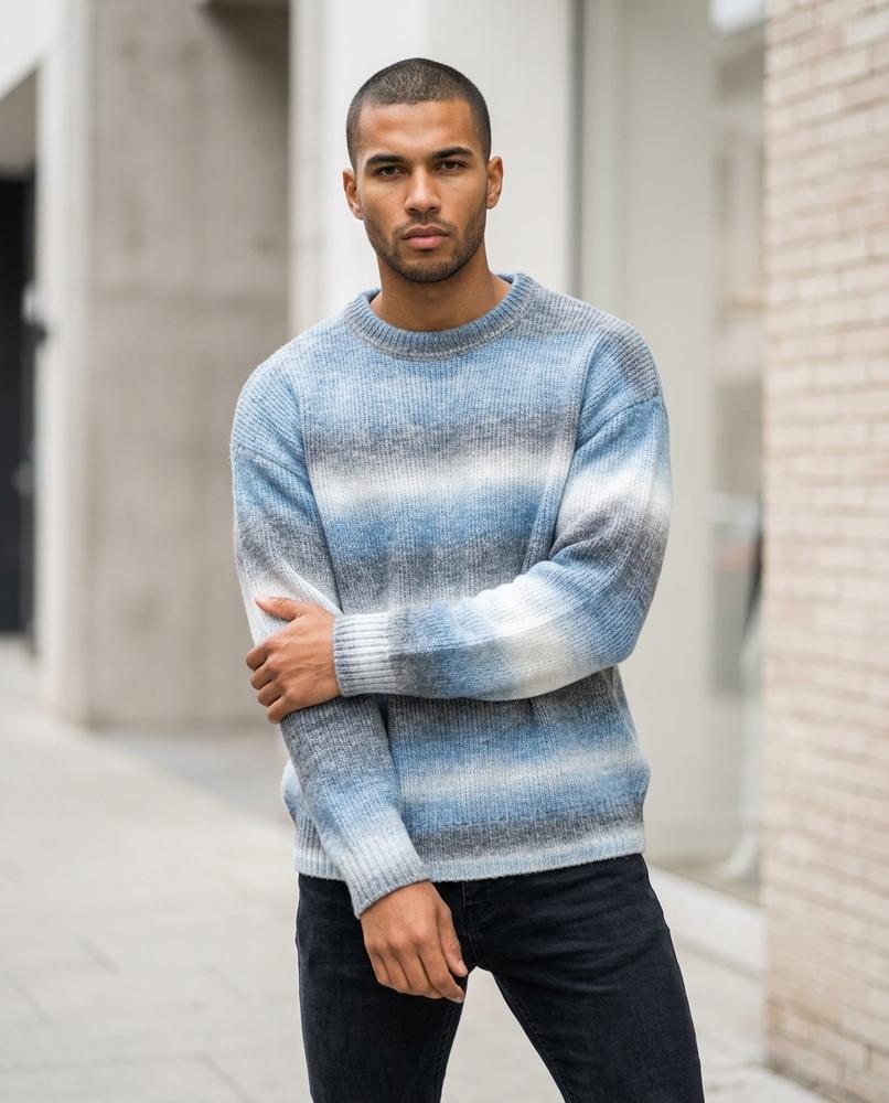 Nelly Outlet - Novel | Gestreift Locker Pullover Herren